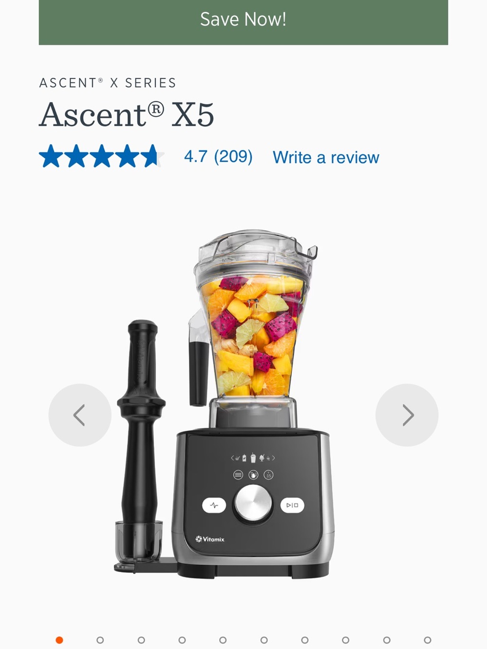 Vitamix Ascent X5 Black Blender – High-Performance Countertop Blender